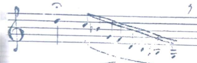 36 Aşağıda görülen şekilde, üstteki el yazması kısımdaki akorlar, alttaki edisyonda atılmış olup, melodi yapay armonik seslere çevrilmiştir: Şekil 27.