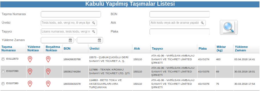 KABULÜ YAPILMIŞ TAŞIMALAR İki tesis arasındaki miktar farkı %5 in altına düştü ise onayla