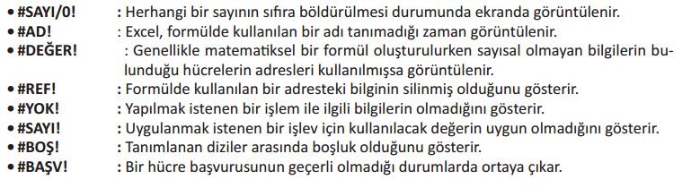 4 b-)standart Hata İletileri c-)otomatik Doldur-Kopyala Calc programında dizi oluşturmanın en kısa yolu otomatik doldurma yöntemidir. Otomatik doldurma yöntemiyle, aylar, yıllar, haftanın günleri vb.