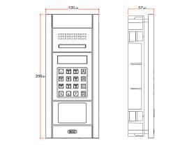 daire numarasını gösteren LCD ekran Şifreyle kapı otomatiği açma Tek panelden