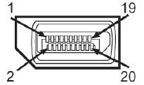 DisplayPort Konektörü Pin 20 pinli Bağlı Sinyal Kablosu Tarafı Numarası 1 ML0(p) 2 GND 3 ML0(n) 4 ML1(p) 5 GND 6 ML1(n) 7 ML2(p) 8 GND 9