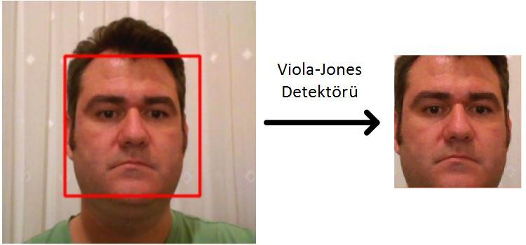 Sürücünün yüz görüntüsünü elde etmek için Viola-Jones detektörü olarak adlandırılan algoritma kullanılmıştır.