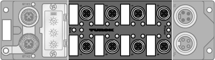 Power and load supply with common reference potential. Not recommended for applications with safety shutdown U O.