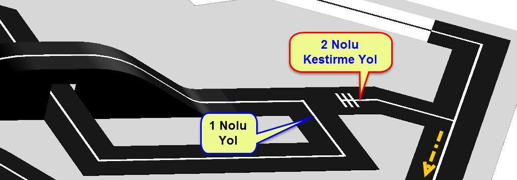 ve 2 nolu Yol ayrımı 3D