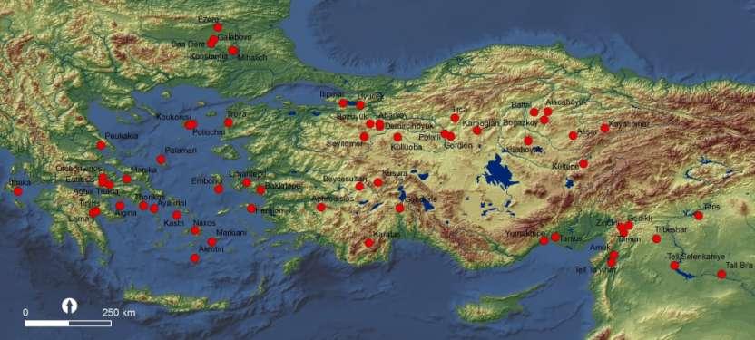 Harita 3: Depas formunun görüldüğü belli başlı merkezler (Rahmstorf