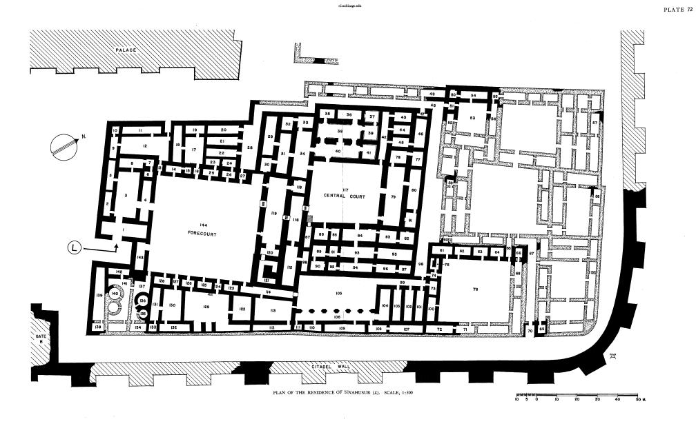 Sinahuşur Konağı (L) planı. G.