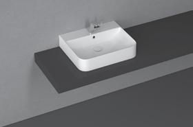 Duvara montajlı kullanıma uygun lavabo montaj seti dahil değil 10SQ51058SV Yarım Tezgahüstü Lavabo 59 cm 395 Estetiği ince görün.