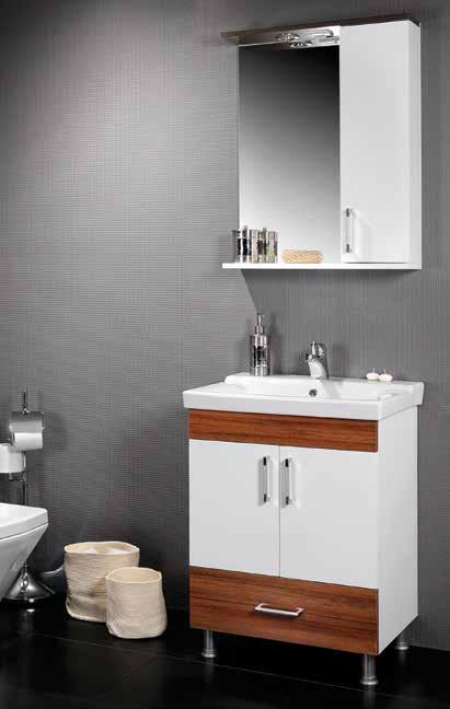 Alt Dolap Üst Dolap ADA TEAK 65 cm BANYO DOLABI Ada Teak 65 cm Furniture Unit YM30ADA040000 YM31ADA030000 Washbasin Module Mirror Unit ADA