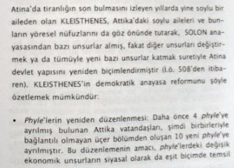 KLEİSTENES İN REFORMLARI