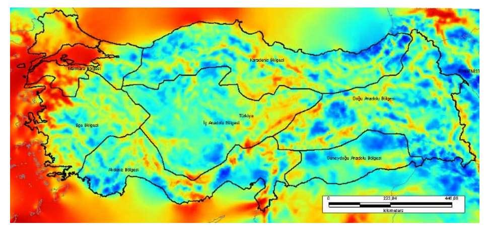 Rüzgar Enerjisi Potansiyeli Atlası 50 m