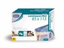 028 m 3 7702 Laminasyon Filmi 7703 Laminasyon Filmi 7704 Laminasyon Filmi Özellikle ehliyet gibi değerli dökümanlarınızı güvenle PVC kaplayabileceğiniz, tüm ciltleme ve laminasyon ihtiyaçlarınızı