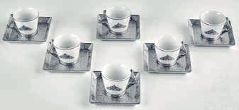 217-K Violet 6 lı Fincan Takımı / Violet Coffee Cup Set For 6 Person