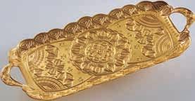 194-2 Telkari Desenli Dikdörtgen Tepsi Filigree Decorated Rectangle Tray Koli