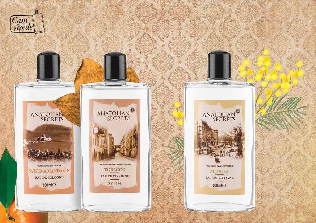 ANATOLIAN SECRETS Şişe Kolonya Satsuma Mandalina 00 ml - 744 ANATOLIAN SECRETS Şişe Kolonya Tütün 00 ml - 74