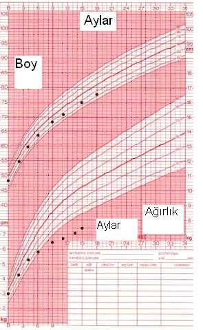 Büyümenin izlenmesi Ardışık iki kontrolde kilo almama Aynı