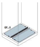 Endüstri ve otomasyon panoları IS2 - Dikili tip modüler panolar (IP65) Kablo giriș kapakları Tanımı Boyutu GxD mm EF4040 Kablo giriș kapağı hareketli tip 400x400 42,40 EF6040 Kablo giriș kapağı