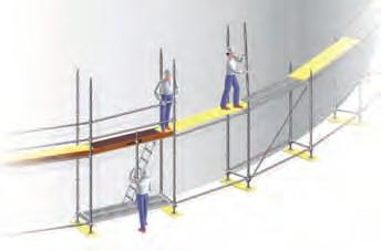 Duvar kamaları, askı iskele kelepçeleri, kancalı kelepçeler, putrel tutucular ve zincirler kullanılarak tavandan destekleme veya diğer yapısal bileşenlerin uygulanması mümkündür. 11.