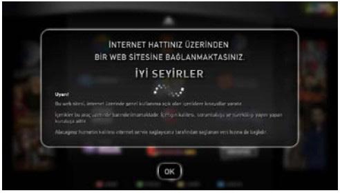 Seçilen ağı veya USB bellek içeriğini görüntülemek için OK seçeneğini seçin. Cihaz listesini yenilemek istiyorsanız YEŞİL düğmesine basın. Çıkış için MENU tuşuna basabilirsiniz.