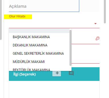 Dosya Kodu alanında bulunan seç butonuna basılarak açılan sayfada Arama Kriteri alanından dosya kodu adı yazılarak ya da satır başında bulunan bulunan +