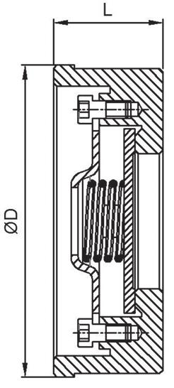 0 230 1,48 PN 16 80 144 17 55 123 56.5 245 1,75 PN 16 100 164 18 70 147 71.4 265 2,23 PN 16 125 195 18 92 171 87.3 297 3,2 PN 16 150 230 20 112 200 106.