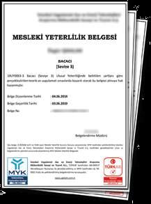 Başvuru Evrakları BAŞVUR Başvuru formu kimlik ve dekont yeterli (*) Sınav ve Belgelendirme Ücret İadesi Teşviki ile İlgili Bilinmesi Gerekenler MYK e-devlet ten Mesleki Yeterlilik Sunulan Belgesi MYK