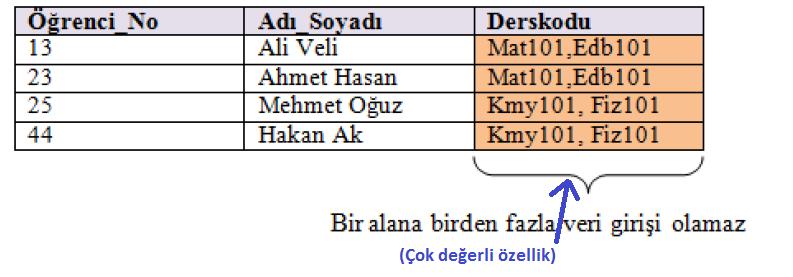 a) Gereksiz Tekrar (Veri Artıklığı): Bazı durumlarda aynı