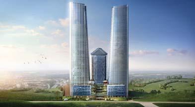 62 bin 373 metrekare arsa üzerine 309 bin metrekare inşaat alanı, 10 blok halinde yükselen Pruva 34 projesinde 7 blok konut bloğu, 2 otel bloğu ve 1 blok apart otel bloğu olarak tasarlandı.