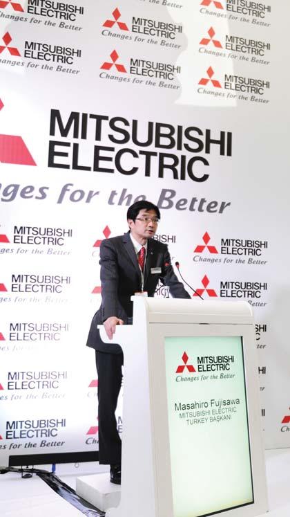 Mitsubishi Electric in Marmaray daki yüksek katma değerli otomasyon çözümlerinin açıklandığı etkinlikte Mitsubishi Electric Türkiye Bașkanı Masahiro Fujisawa, markanın köklü inovasyon mirasını