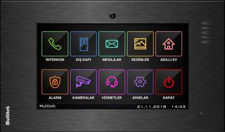 Multitek IP interkomlar KNX, RF, Somfy RTS ve röle ile akıllı ev kontrolü yapabilmektedir.