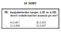 Yanlı olmayan madde örneği, Halime Yıldırım (2015) ın 2012 yılı Seviye Belirleme Sınavı Matematik Alt Testinin Madde Yanlılığı Açısından İncelenmesi isimli yüksek lisans tez çalışmasında; 2012 yılı