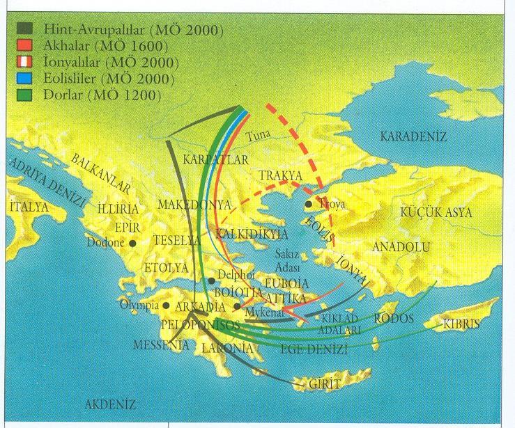 Bu göçlerin başlangıç noktası İtalya üzerinden, Yunanistan, Girit, Anadolu ve Suriye güzergahı idi.