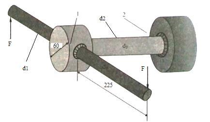 Verilenler: d 1 = 15 mm d 2 = 21 mm σ Ak = 385 N/mm 2 τ Ak = 225 N/mm 2 v 1 = 0,8 (boğaz kaynağı, statik) v 2 = 0,8 (2.