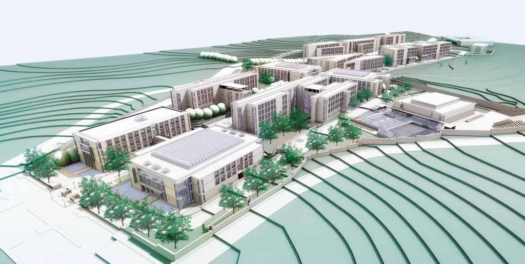 Planlanan kampüsün modeli Modell des geplanten Campus İLETIŞIM