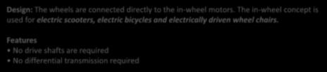 Drive Train Configurations An electric vehicle is driven by at least one electric drive motor. It can be configured as a four-wheel drive vehicle or with one drive axle.