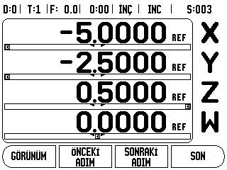 I - 5 Bir Programýn Yürütülmesi I - 5 Bir Programın Yürütülmesi Program çalıştırmak için YUKARİ/AŞAĞİ ok tuşlarını veya sayı tuşlarını kullanarak çalıştırmanın başlayacağı program adımını seçin.