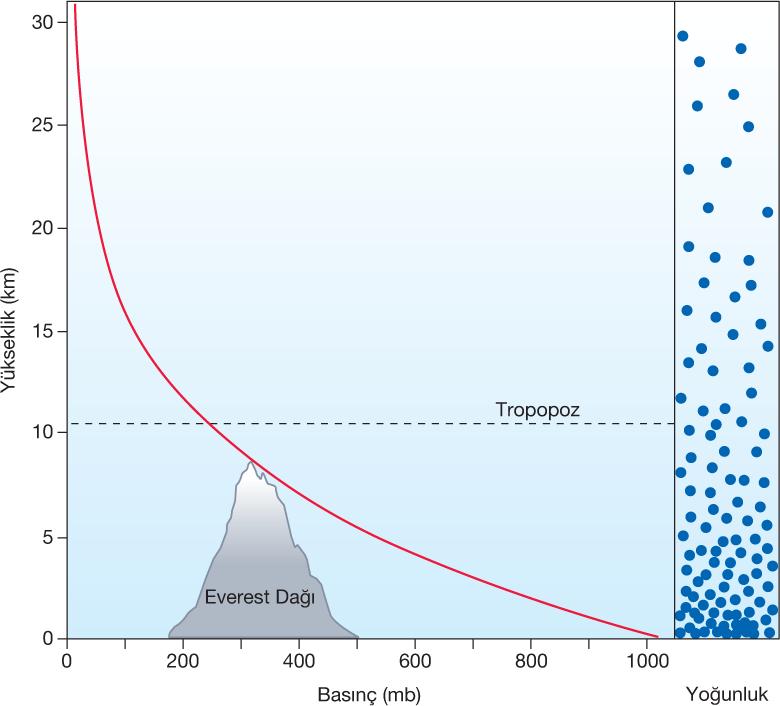 Barometrik Basınç ve Deniz Seviyesi Basıncı Dünya yüzeyinden yükselti arttıkça