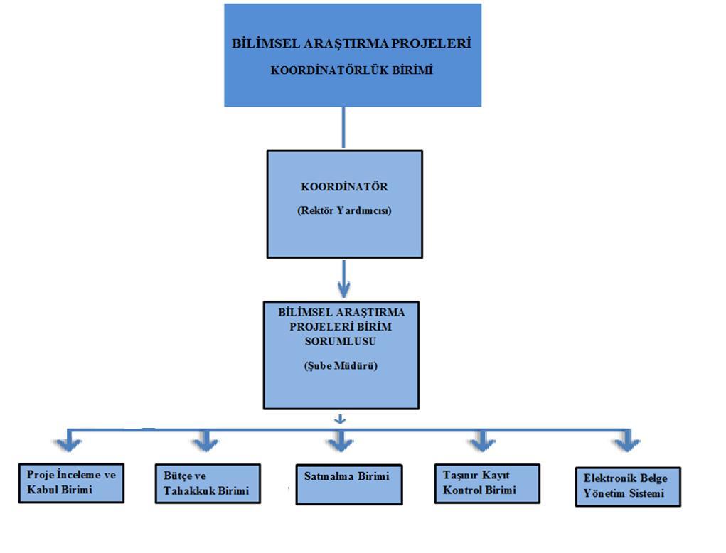 1.2-Arşiv Alanları Arşiv Sayısı: 1 Adet Arşiv Alanı: 25 m2 2- Örgüt Yapısı: Bilimsel Araştırma Projeleri Birimi: - Bilimsel Araştırma Projeleri Birimi şeklinde teşkilatlanması planlanmış ve