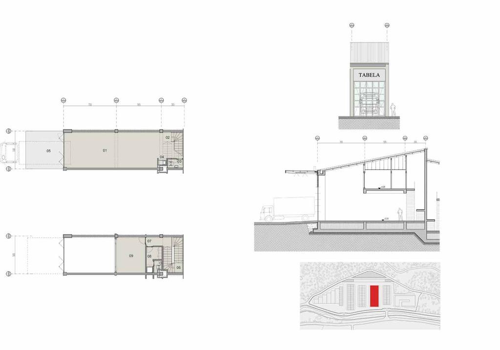 G BLOK ZEMİN KAT PLANI (+0.00 KOTU) ÖN CEPHE 01 İŞYERİ 70,70 m 2 02 MERDİVEN 5,00 m 2 03 TUVALET 3,10 m 2 04 ÇAY OCAĞI 1,20 m 2 05 ÇALIŞMA ALANI 25,00 m 2 TOPLAM KAT ALANI: 105,00 m 2 1.