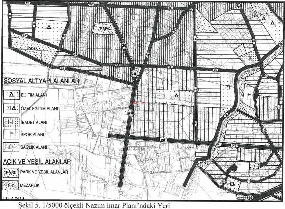 > 233 ada 33 parsel parsel 1/5.000 ölçekli Nazım İmar Planında Orta Yoğun Meskun Konut Alanı olarak planlıdır. Nazım İmar planında alandaki yeri ekte gösterilmiştir. 5.