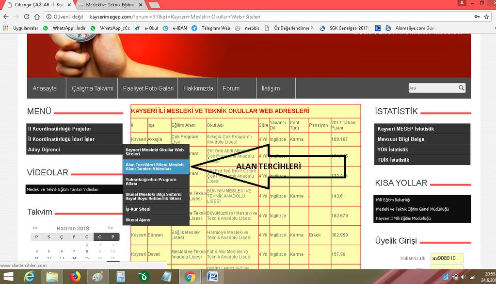 2017-2018 Eğitim Öğretim Yılına ait Ortaöğretime Geçiş Modülü Mesleki ve Teknik Eğitimi Tanıtma ve