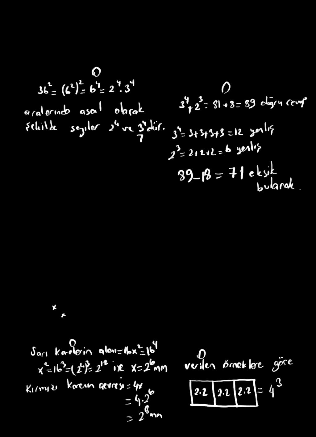 8. SINIF LGS MATEMATİK DENEME SINAVI DENEME-1 5. Aralarında asal olan iki sayının EKOK'u 36 2 dir. Sayılar 1'den farklı pozitif tam sayı olduğuna göre büyük sayı kaçtır? A) 2 4 B) 6 2 C) 3 4 D) 6 4 7.