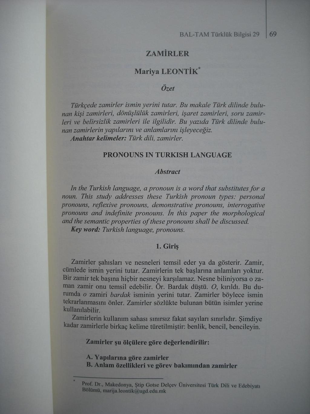 9. Türk Gramerinin Sorunları Bildiriler.