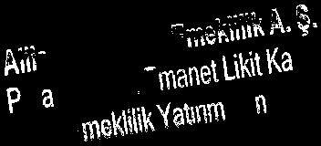 Ş. - Genel Müdür Yardimcisi 1999-2003 Ya ı Kredi Bankasi - Hazine Müdürü Şirket, kurduğu fonla ilgili işlemlerin takibi ve raporlanması amacıyla şirket yönetim kurulu kararıyla en az üç kişiden