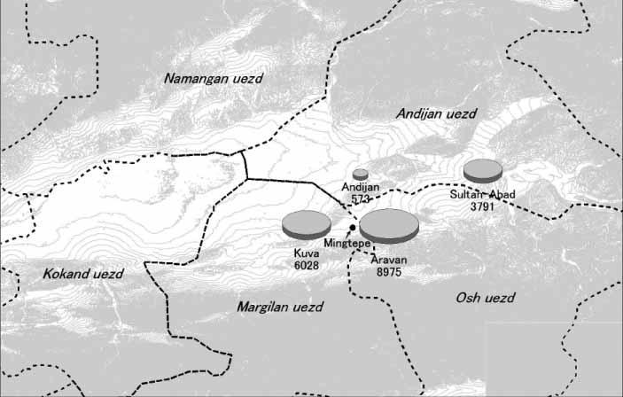 Fergana Vadisinin Haritası 128 128