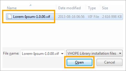 Kurulum tamamlanana kadar bekleyin. Lütfen bekleyin, işlem birkaç dakika sürebilir 2.2 VIF dosyası Dosya tarayıcı iletişimini görüntülemek için devam a tıklayın.