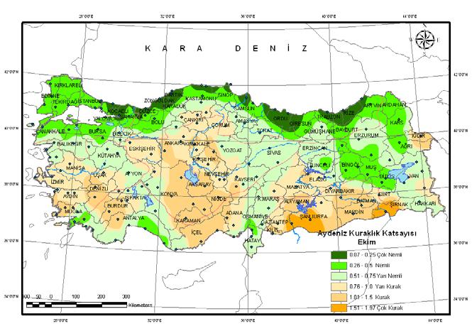 EYLÜL : Yurdumuzun Karadeniz Bölgesi nin kıyı kesimleri nemli ve yarı nemli iklim sınıfına girerken, Karadeniz Bölgesi nin iç kesimleri ile Marmara Bölgesi nin Trakya kesimi ile Hatay çevreleri kurak