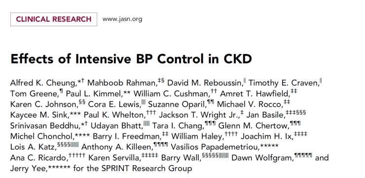 SPRINT İntensif kan basıncı kontrolü (SKB <120 mmhg) vs Standart SKB < 140 mmhg) İntensif kana basıncı kontrolü ile daha az primer KV sonuçlar ve tüm nedenlere bağlı ölüm