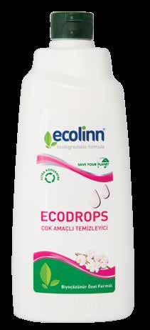 clean 6019 Ecolinn Ecodrops Çok Amaçlı Temizleyici 1000 ml 6422 Ecolinn Ecodrops Çok Amaçlı Temizleyici 500 ml Ecolinn Ecodrops Çok Amaçlı Temizleyici; konsantre ve çok etkili bir temizleyicidir.