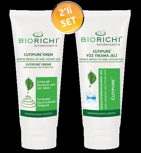 Biorichi Cutipure Krem Tüp 100 ml Yağlı ve akneye meyilli ciltler için özel formüle edilmiş cilt bakım ürünüdür.