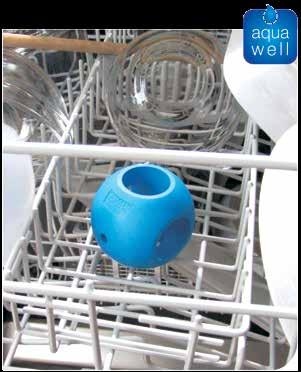3550 Aquawell Manyetik Anti Kireç Top Bulaşık veya çamaşır makinenizin içine yerleştirmeniz yeterlidir. Su, topun içinden geçerken kireç kristalleşir ve yüzeylere yapışmaz hale gelir.